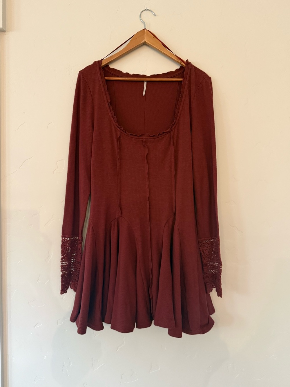 Free People Little Love Thermal Mini Dress Large